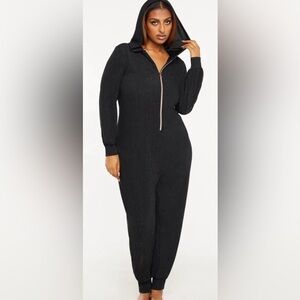 Savage X Fenty sleep & shine Black Glitter Jumpsuit M lounge, travel diva glam